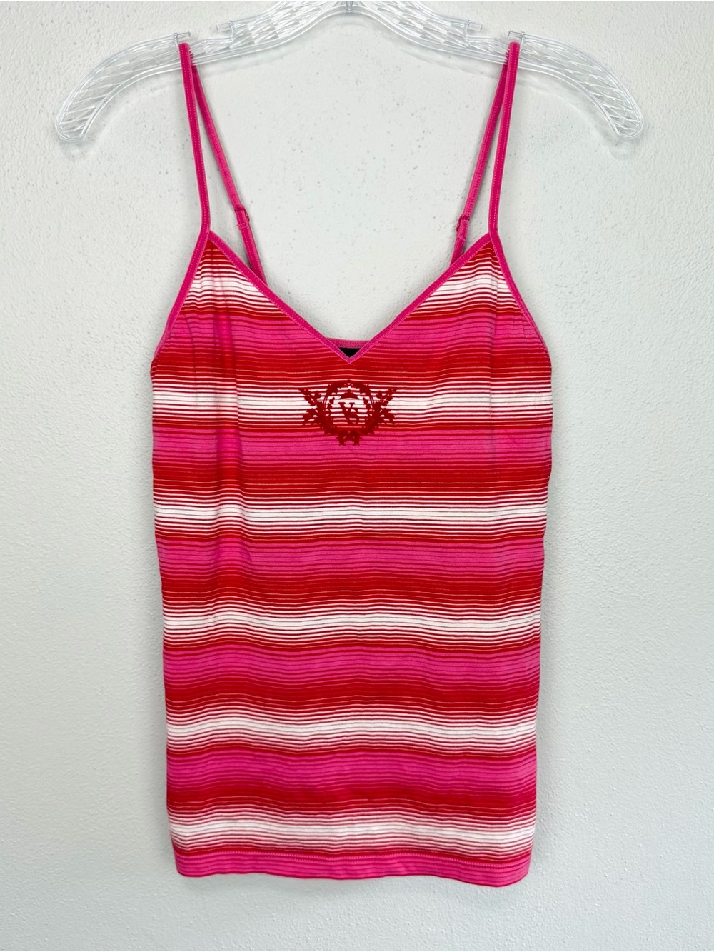 2000s Y2K Victoria’s Secret Striped Cami Tank Top Striped Size Small Pink